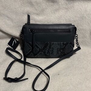Simply Vera Stylish Dark Gray Crossbody Bag